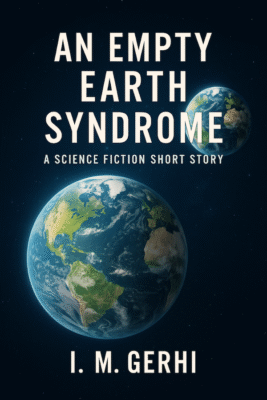 An Empty Earth Syndrome science fiction short story by I.M. Gerhi: cover image two earths from space.